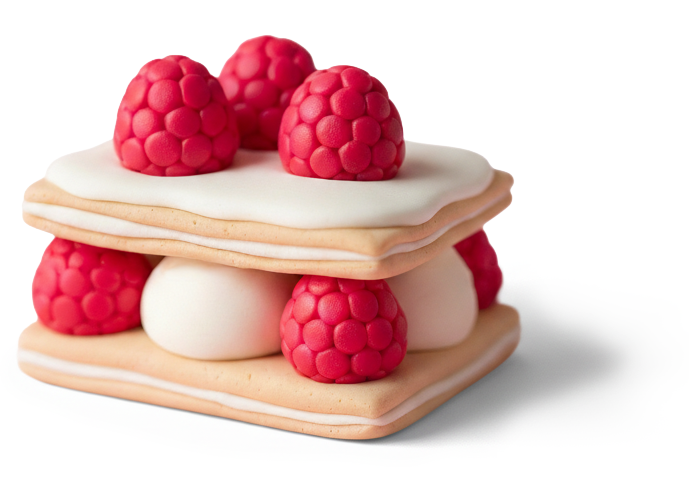 A collection of cute clay desserts